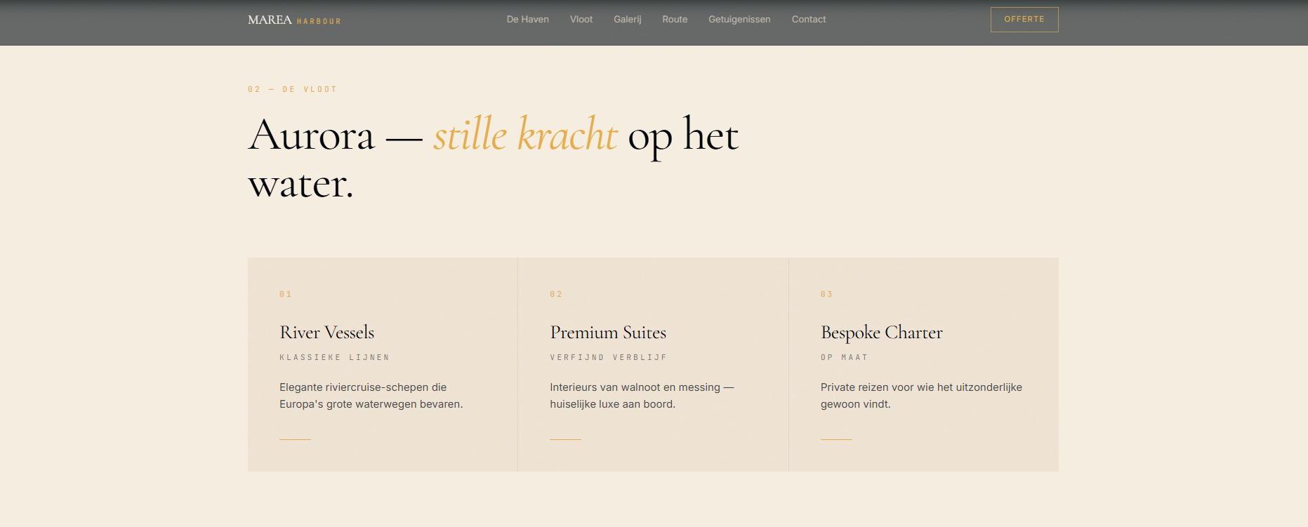 Voorbeeldwebsite Deewey — De Vloot